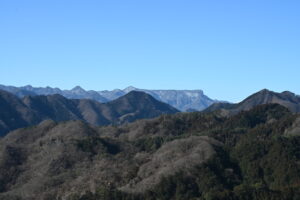 中之岳神社駐車場(県立妙義公園駐車場)から見る景色